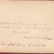 Minnie B. Walker's larger autograph album - inside